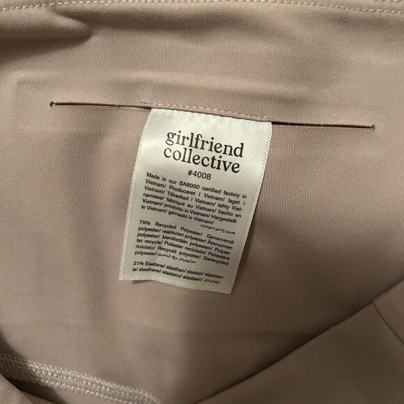 Girlfriend Collective Leggings Tan Latte Light Brown Small 7/8 High Rise Active - Picture 7 of 9